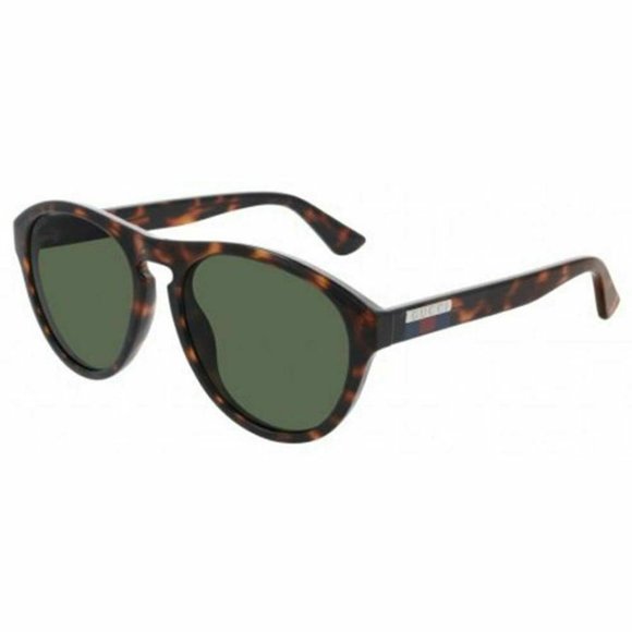 Gucci Accessories - Gucci Havana Frame & Green Lens Women's Aviator Sunglasses